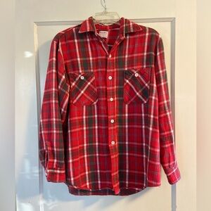 Vintage 50s 60s Penneys Big Mac Flannel Shirt Men’s Medium Sanforized Plaid